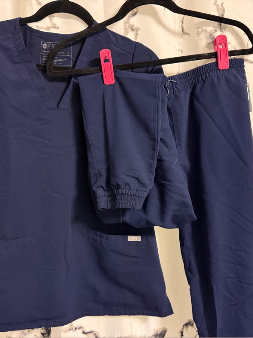 Figs Navy Blue Casma Scrub Top and Pants Set. Size small